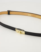Leren riem small - Zwart