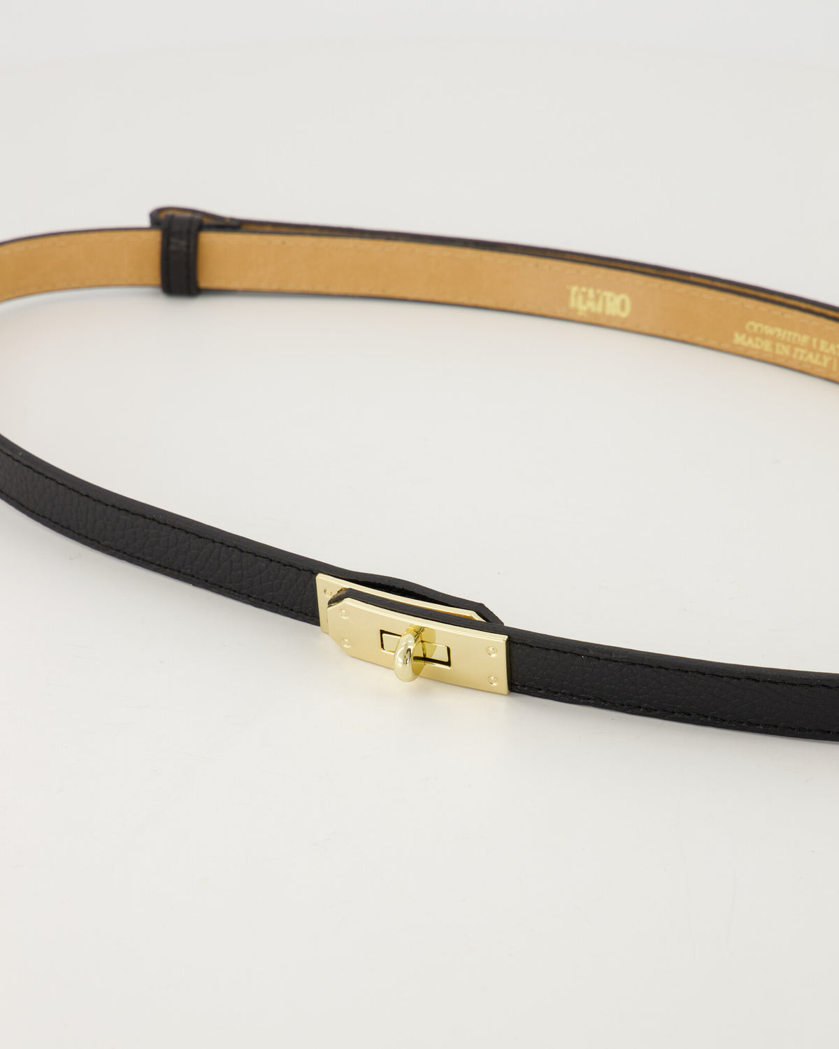 Leren riem small - Zwart