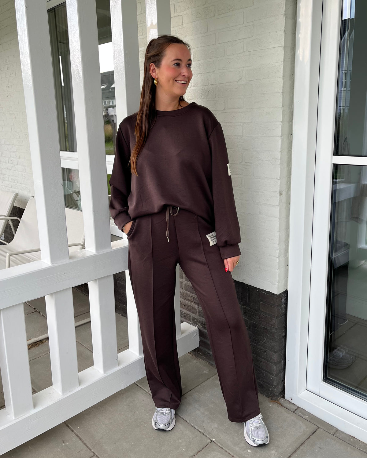 Demi sweat set - Donkerbruin