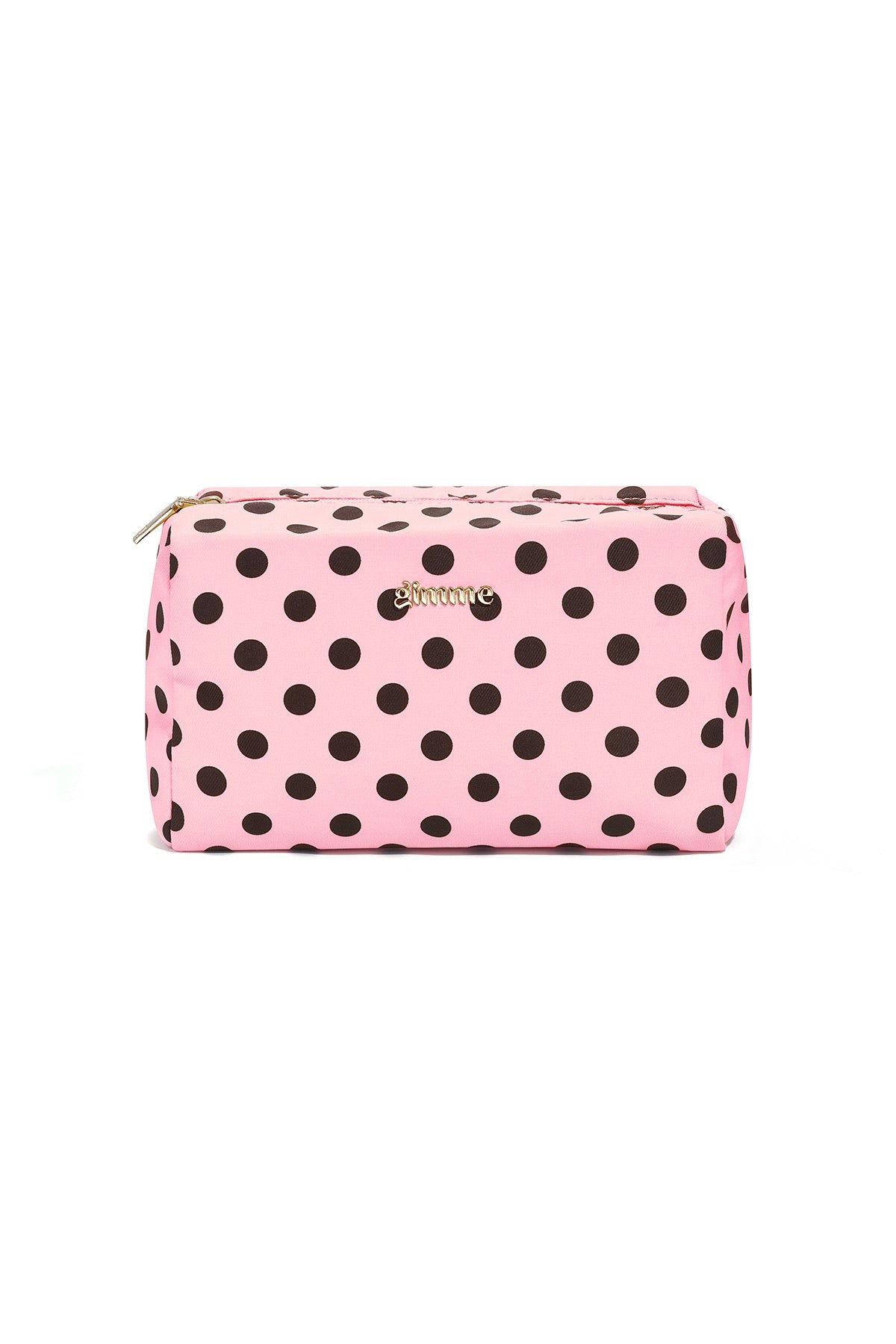 Make-up tas - Lichtroze/donkerbruin stip