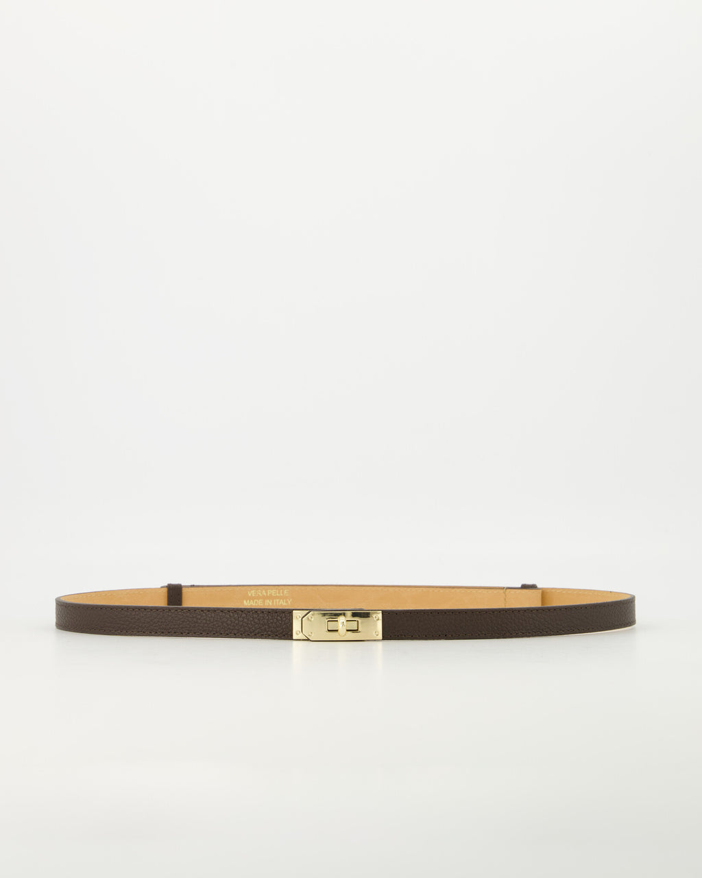 Leren riem small - Donkerbruin