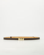 Leren riem small - Donkerbruin