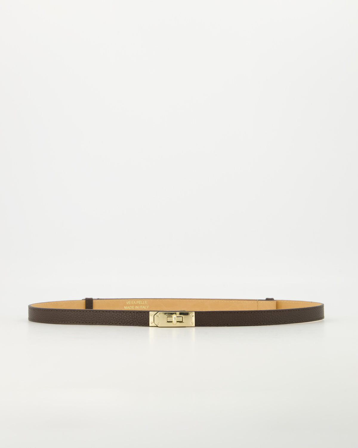 Leren riem small - Donkerbruin