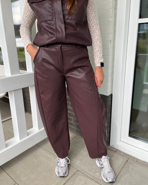 Bobby PU ballon broek                                - Bordeaux
