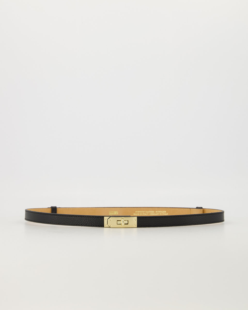 Leren riem small - Zwart