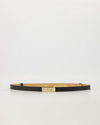 Leren riem small - Zwart