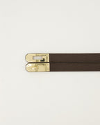 Leren riem small - Donkerbruin