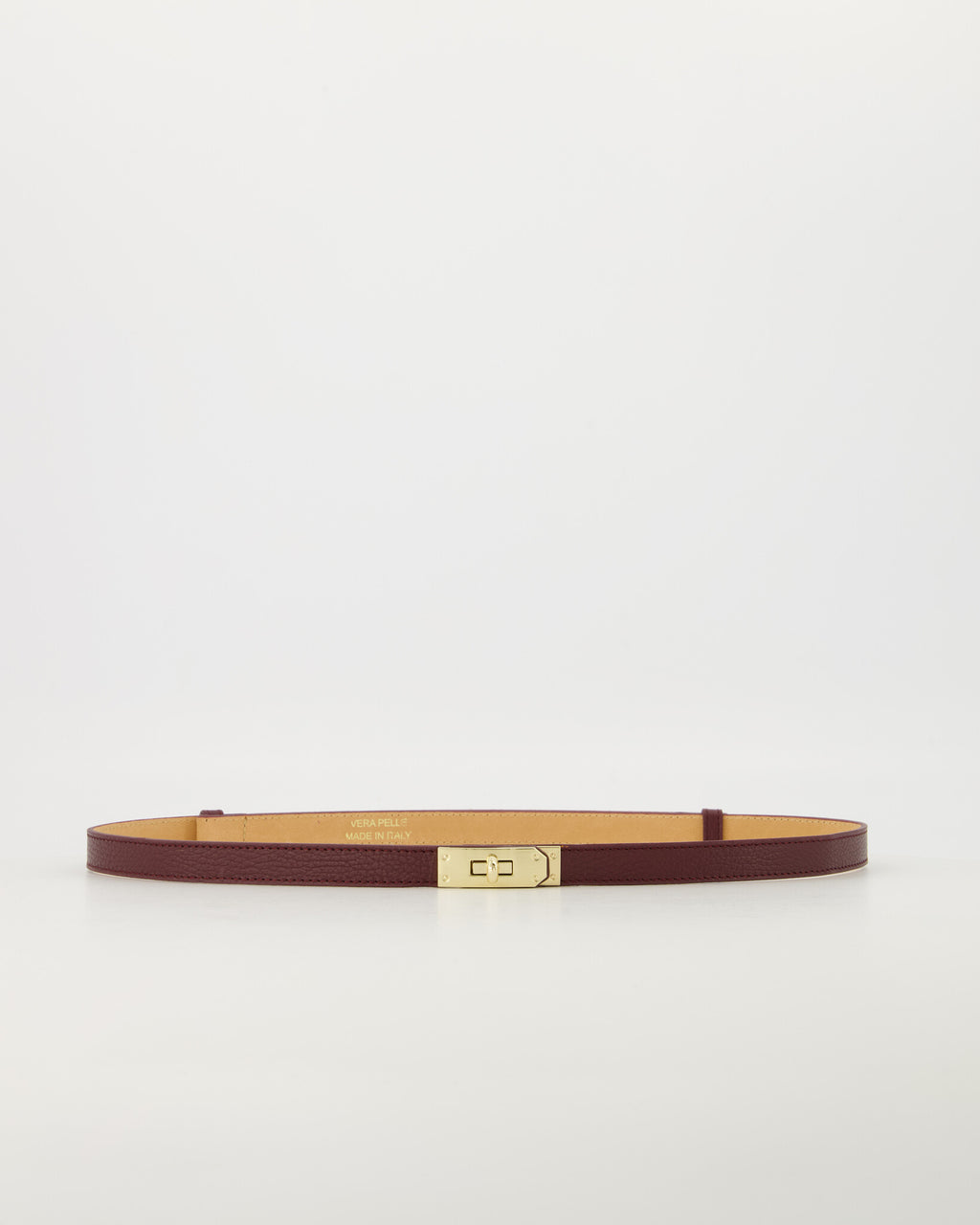 Leren riem small - Bordeaux