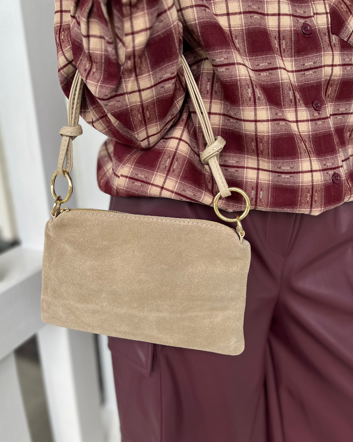 Suède tas klein - Beige
