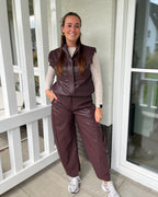 Bobby PU bodywarmer                         - Bordeaux