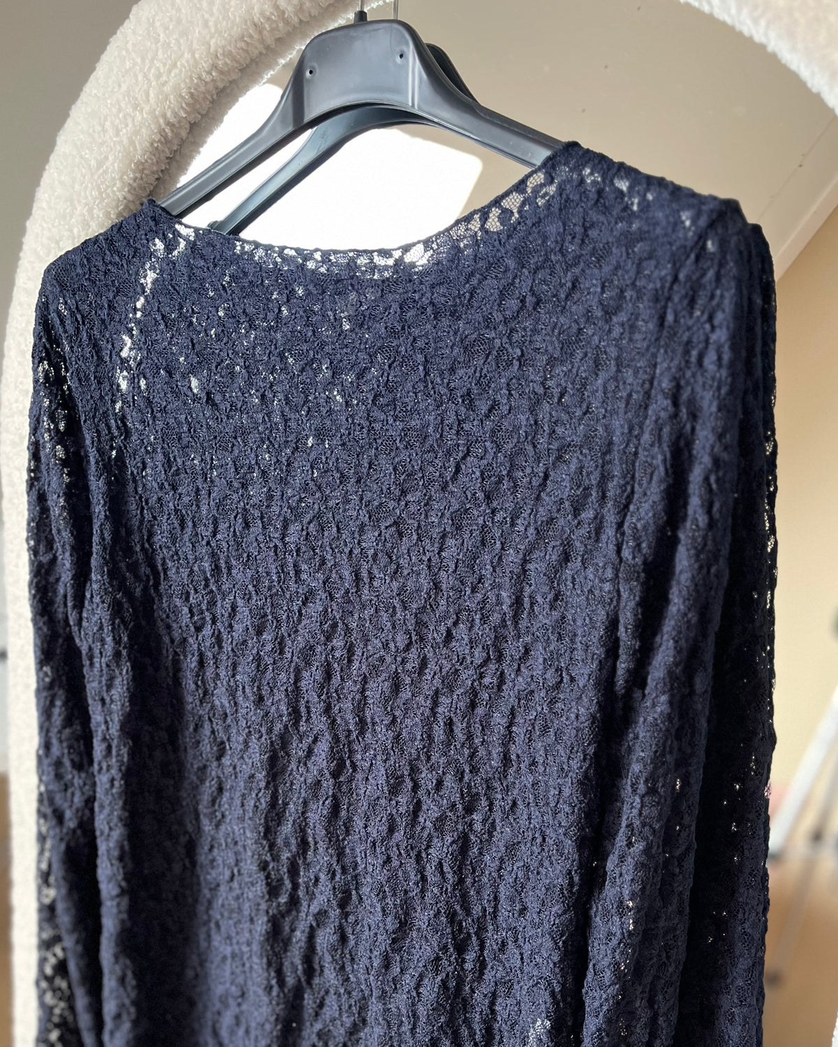 Kanten top - Donkerblauw