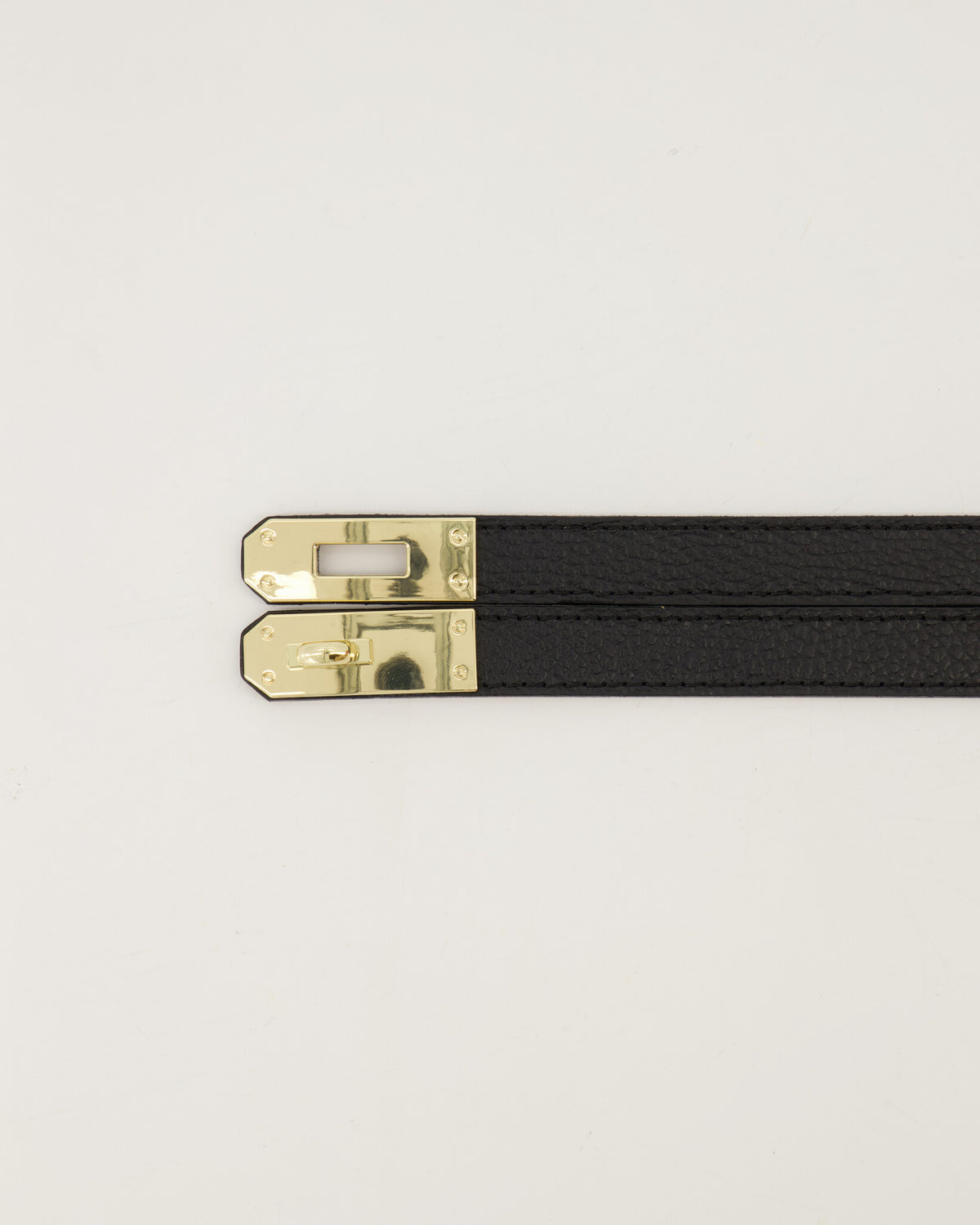 Leren riem small - Zwart