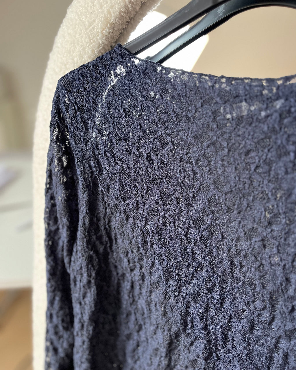 Kanten top - Donkerblauw