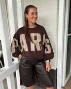 Amelie sweater                                    - Donkerbruin/Beige