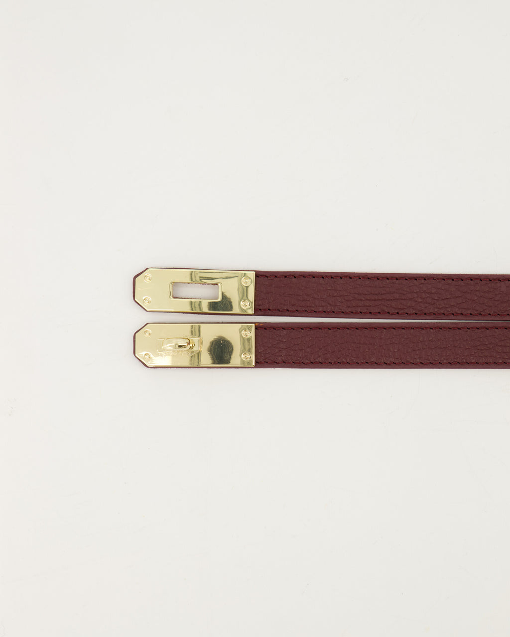 Leren riem small - Bordeaux