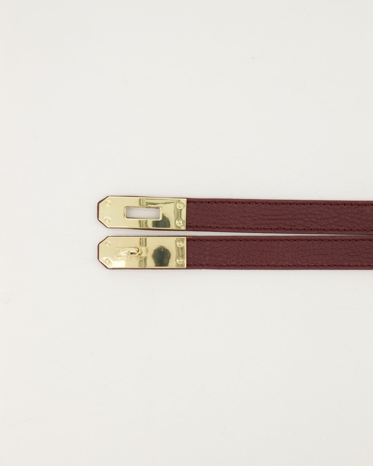 Leren riem small - Bordeaux
