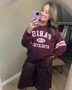 Paris sweater - Bordeaux/roze