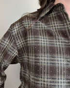 Saar blouse - Bruin geruit