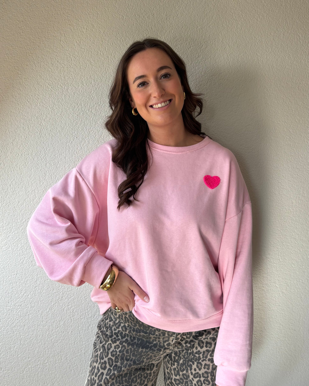Sweater bisous - Roze