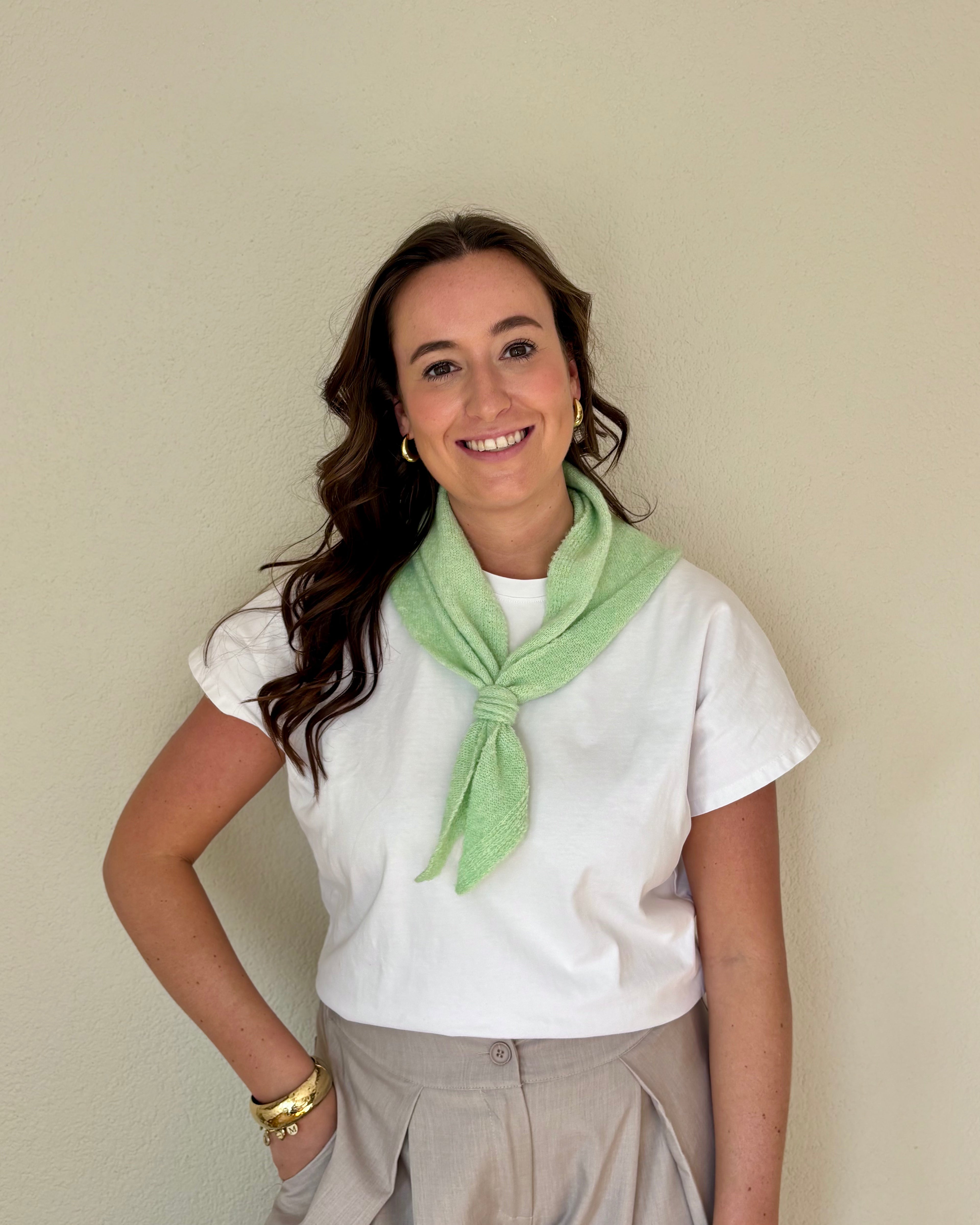 Wollen sjaal - Lichtgroen