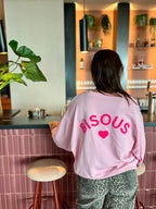Sweater bisous - Roze