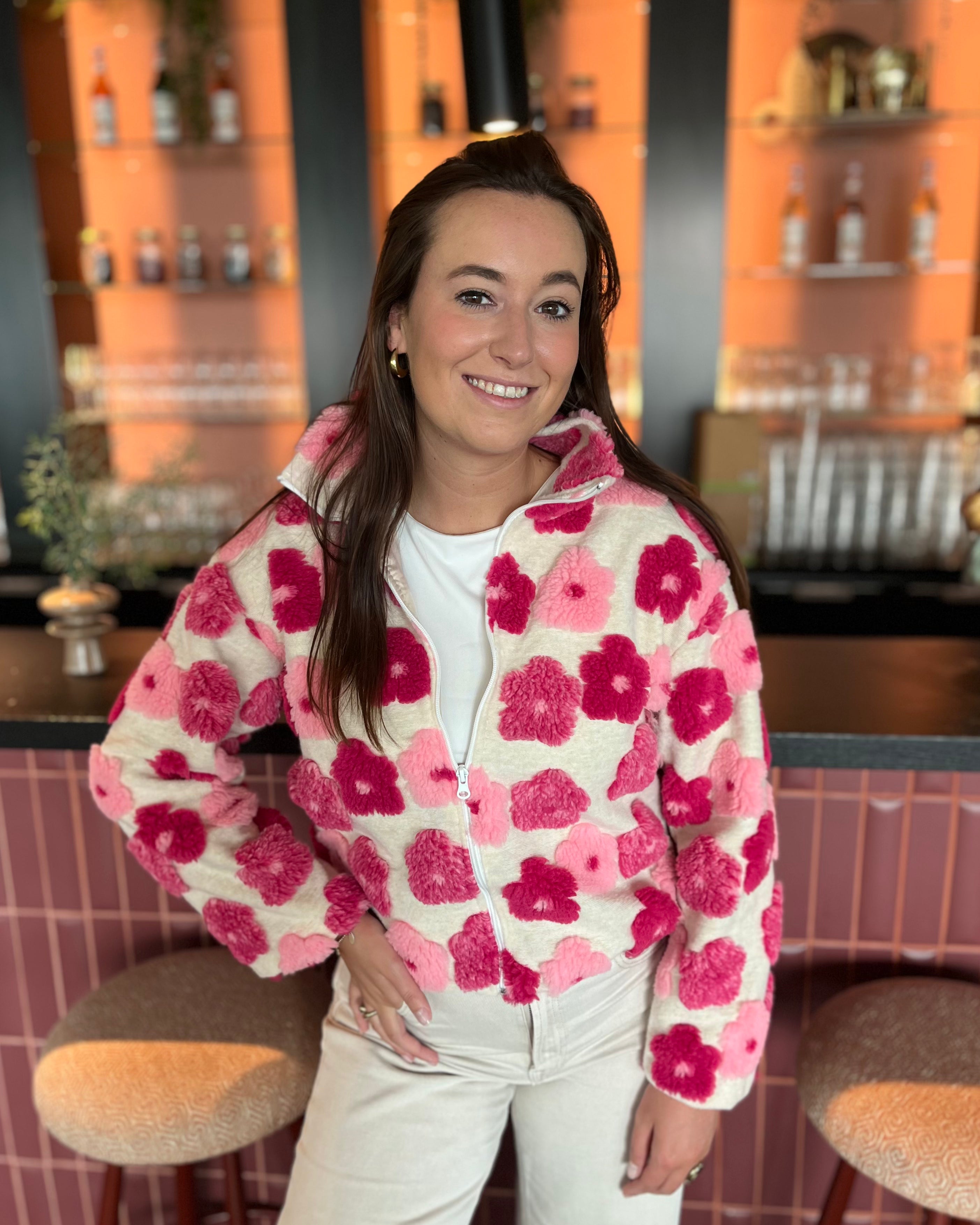 Flower jacket - Roze