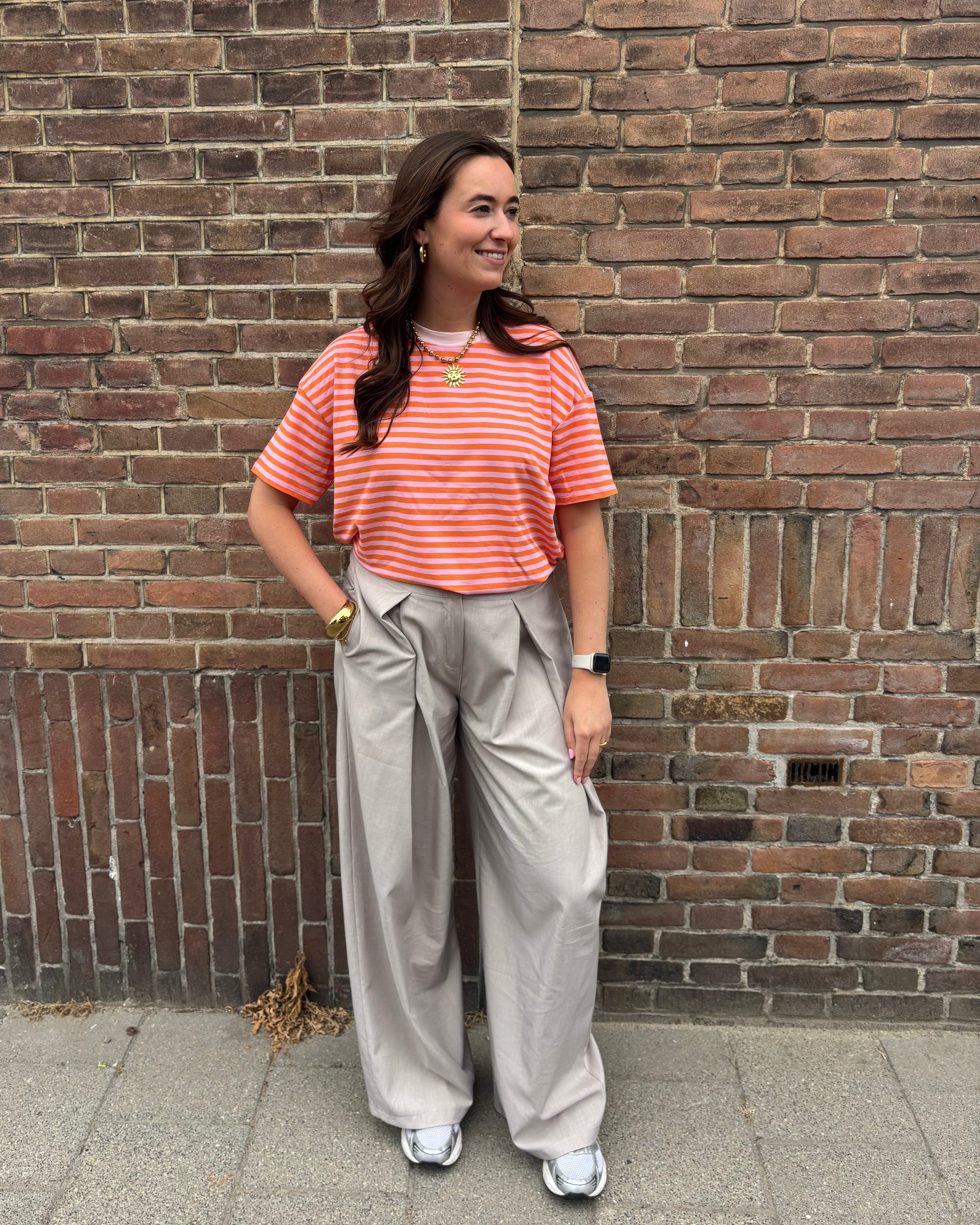 Plooien pantalon - Taupe