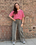 Leopard jeans
