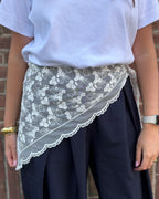 Daisy Lace Scarf - Offwhite