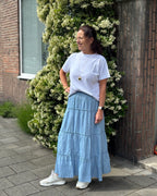 Vera maxi rok - jeans blauw