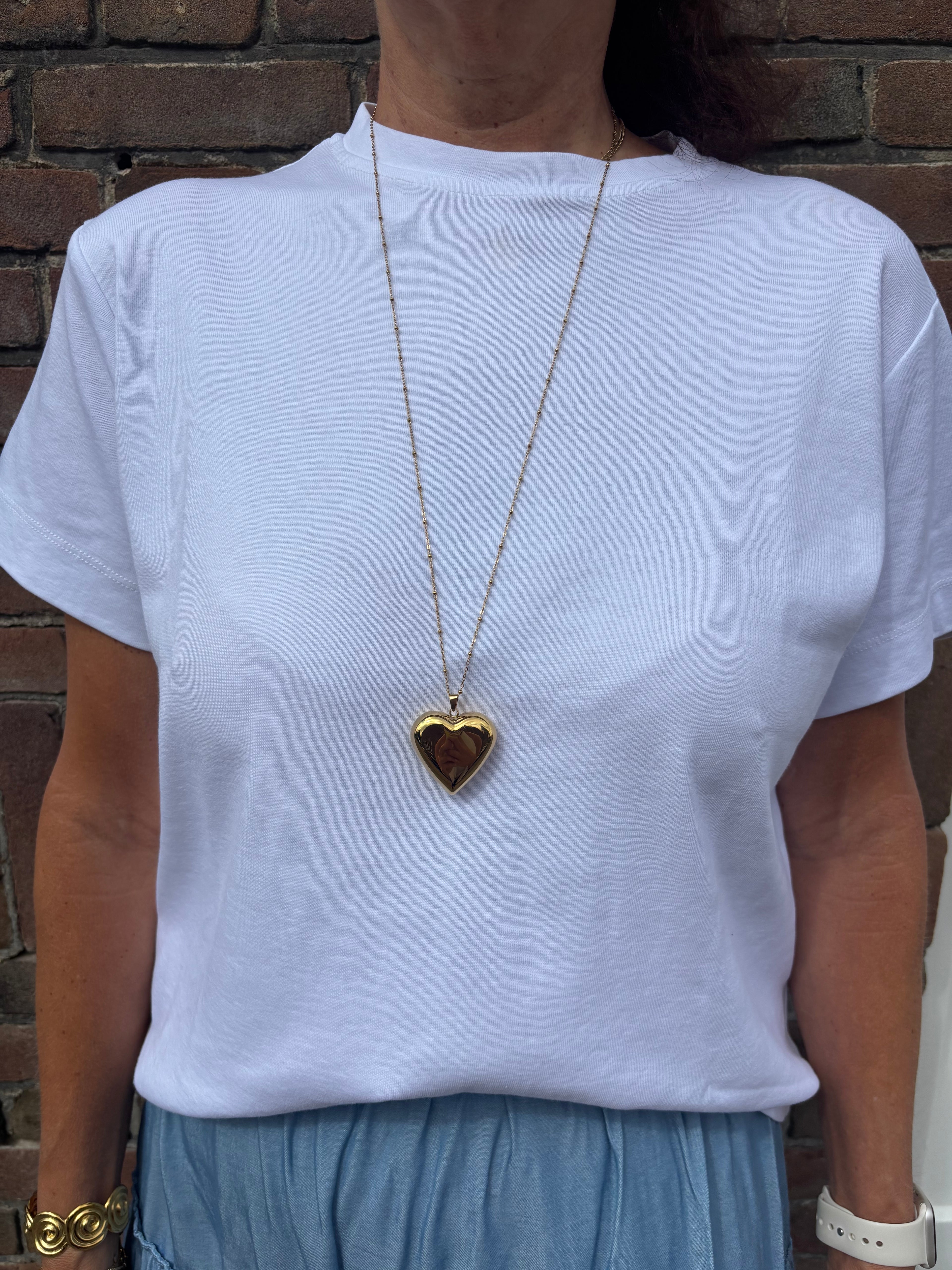 Lange ketting hart