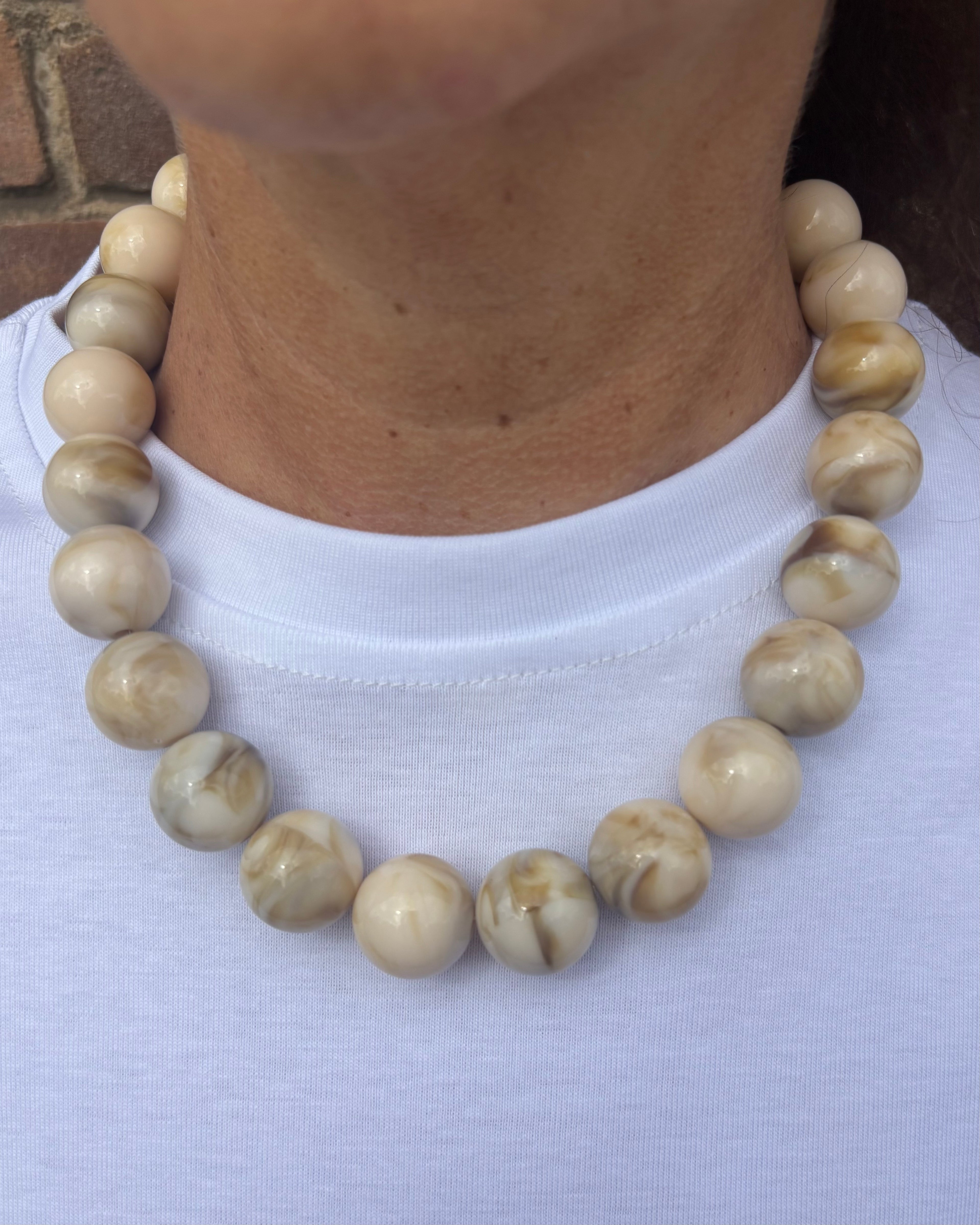 Kralenketting - Beige