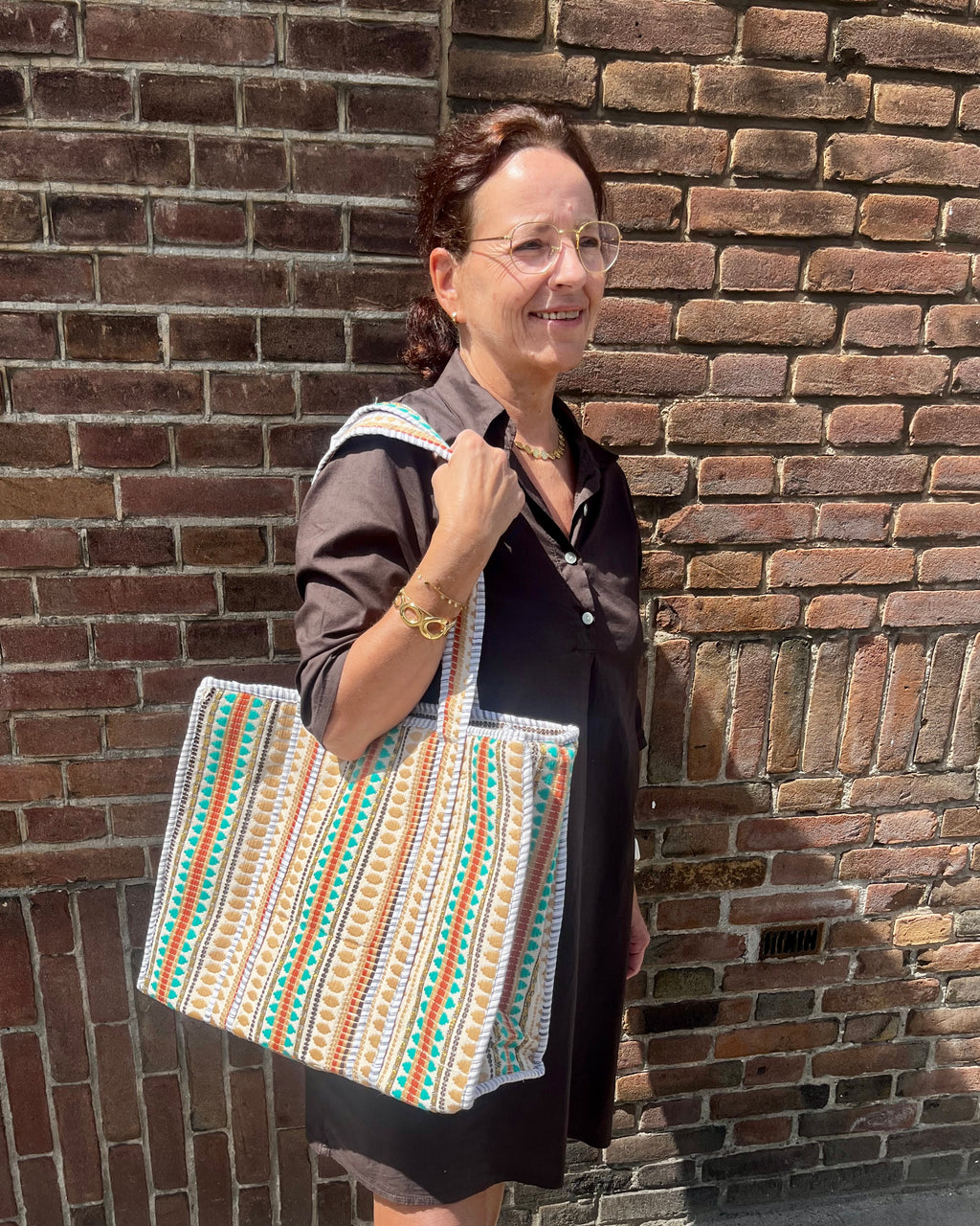 Ibiza shopper - multi beige