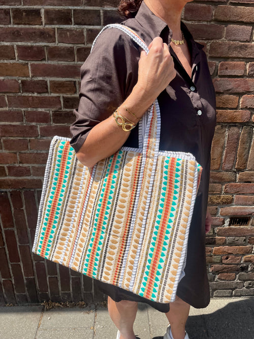 Ibiza shopper - multi beige