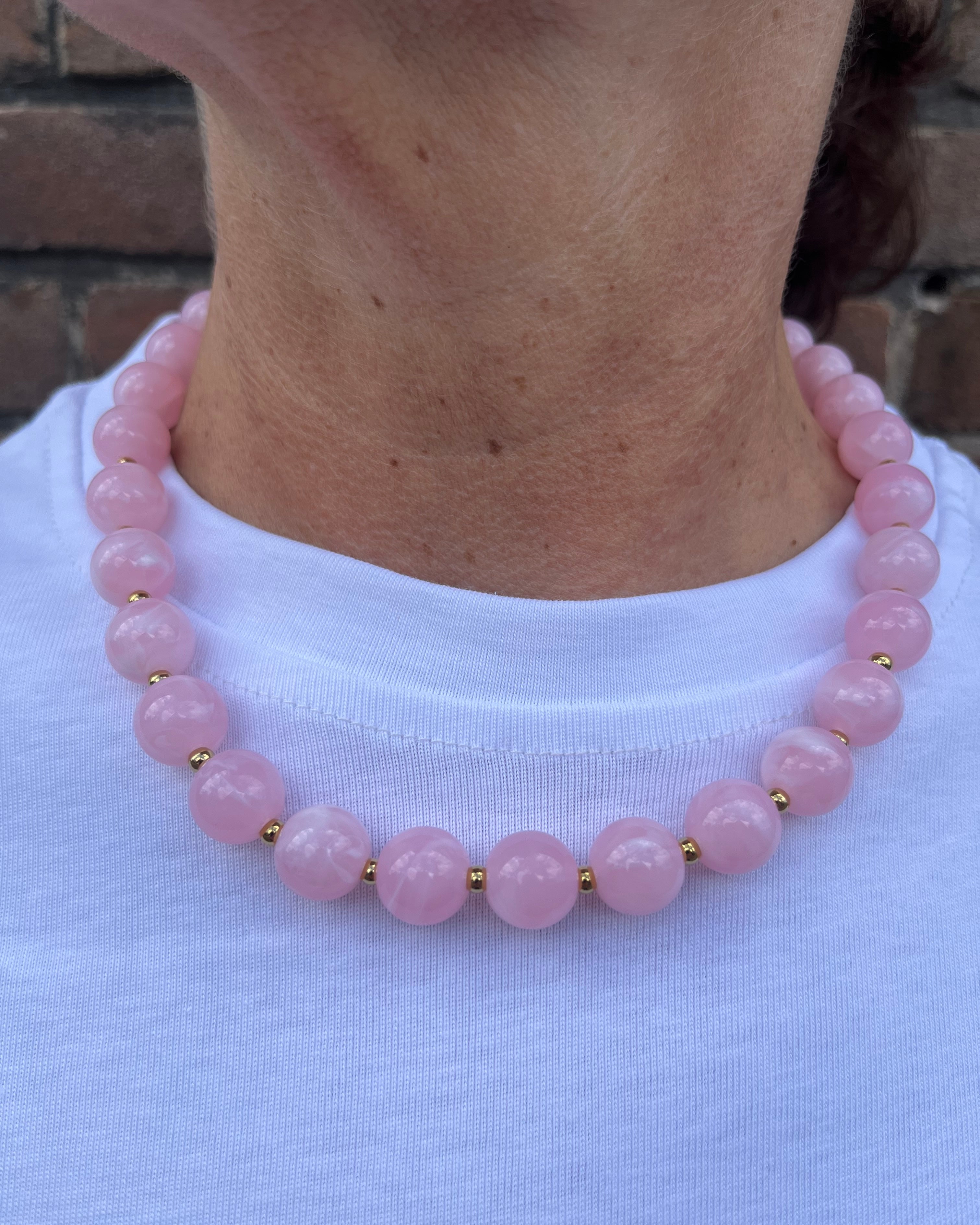 Kralenketting - Lichtroze