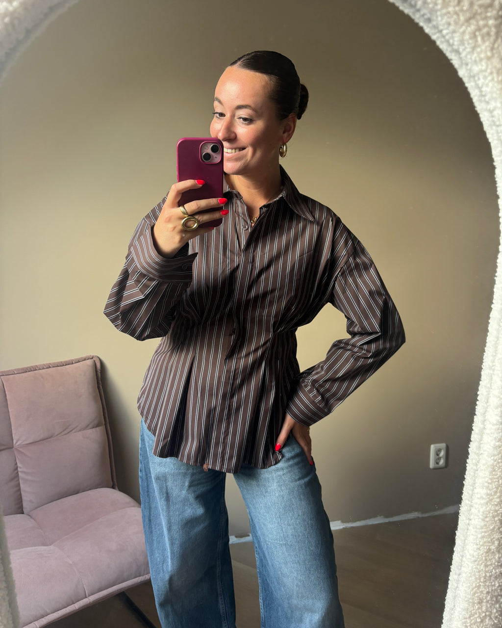 Jacky blouse - Donkerbruin