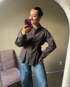 Jacky blouse - Donkerbruin