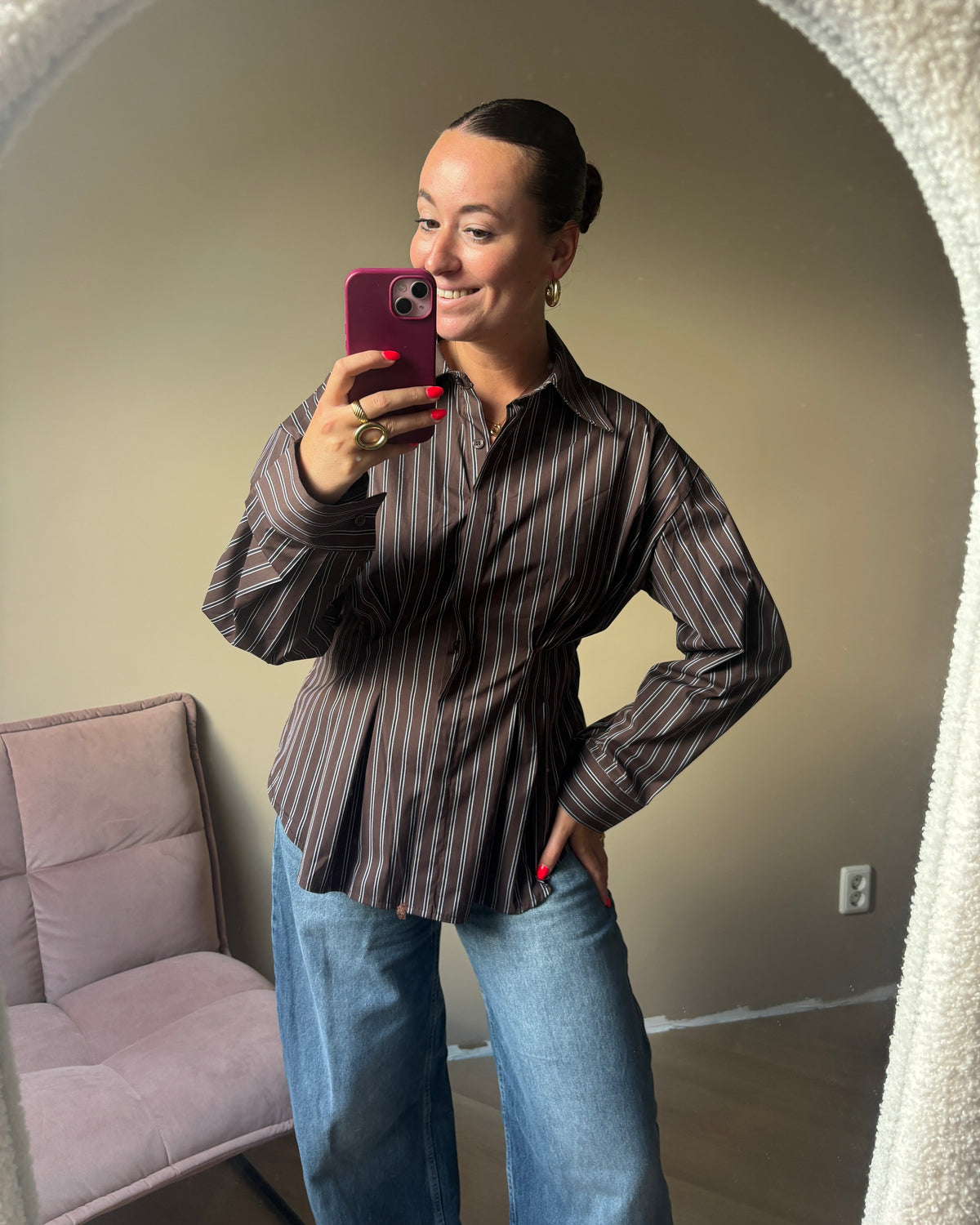 Jacky blouse - Donkerbruin