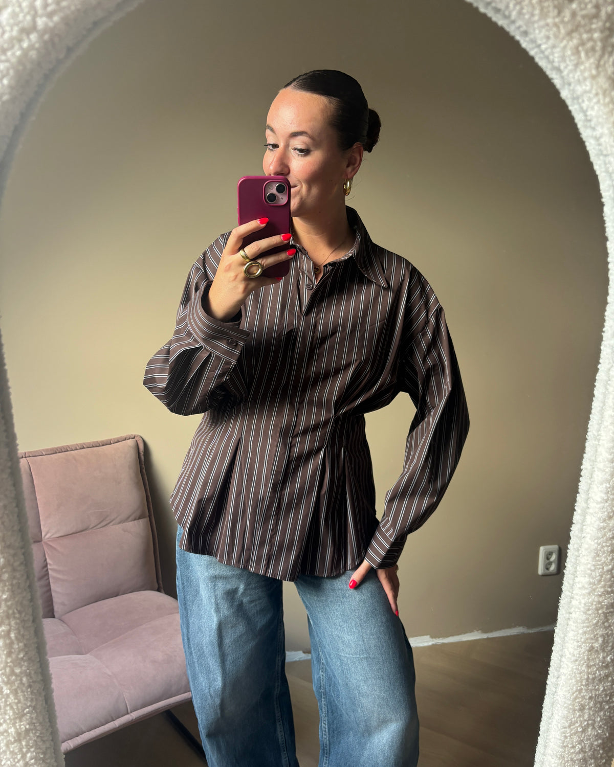 Jacky blouse - Donkerbruin