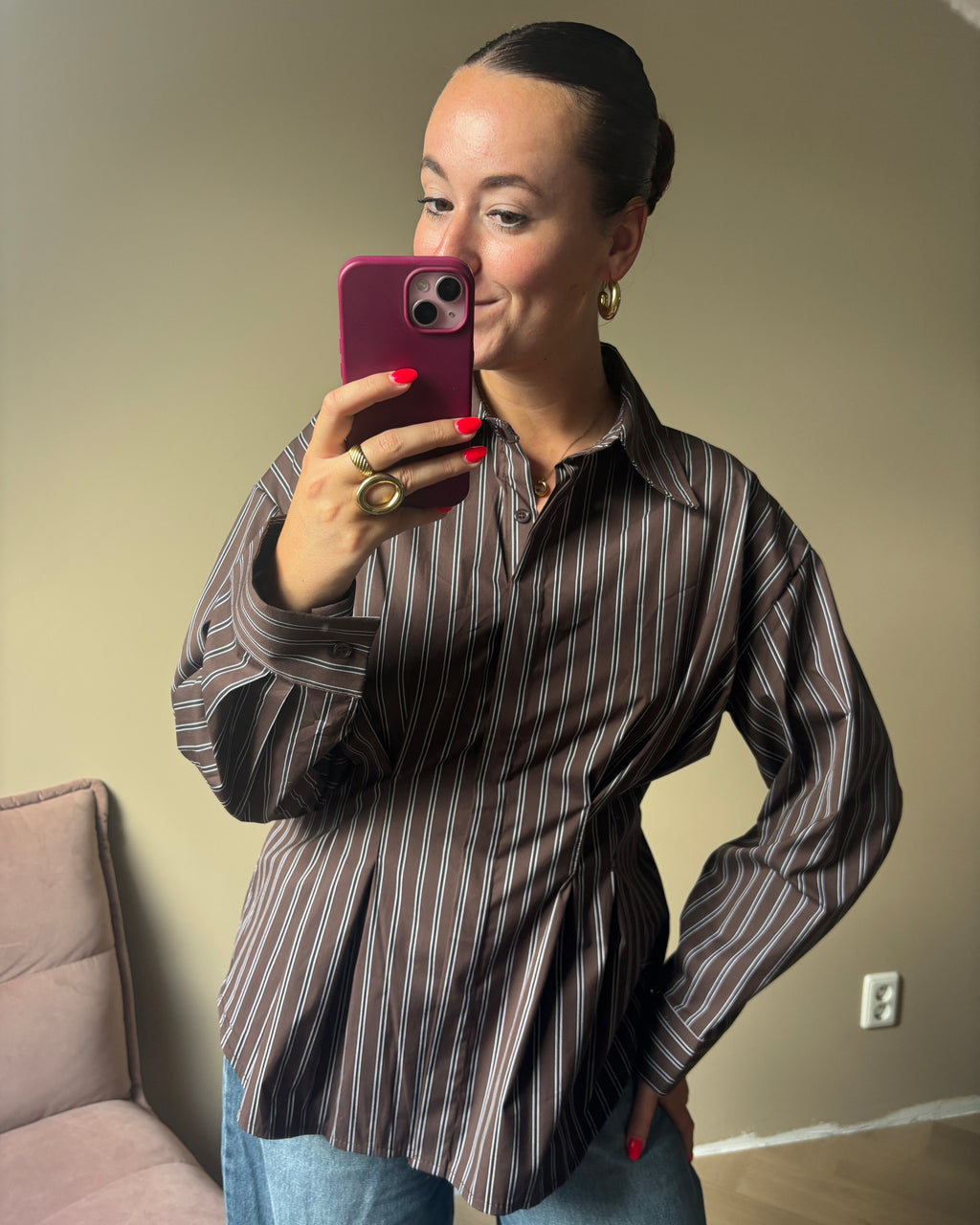 Jacky blouse - Donkerbruin