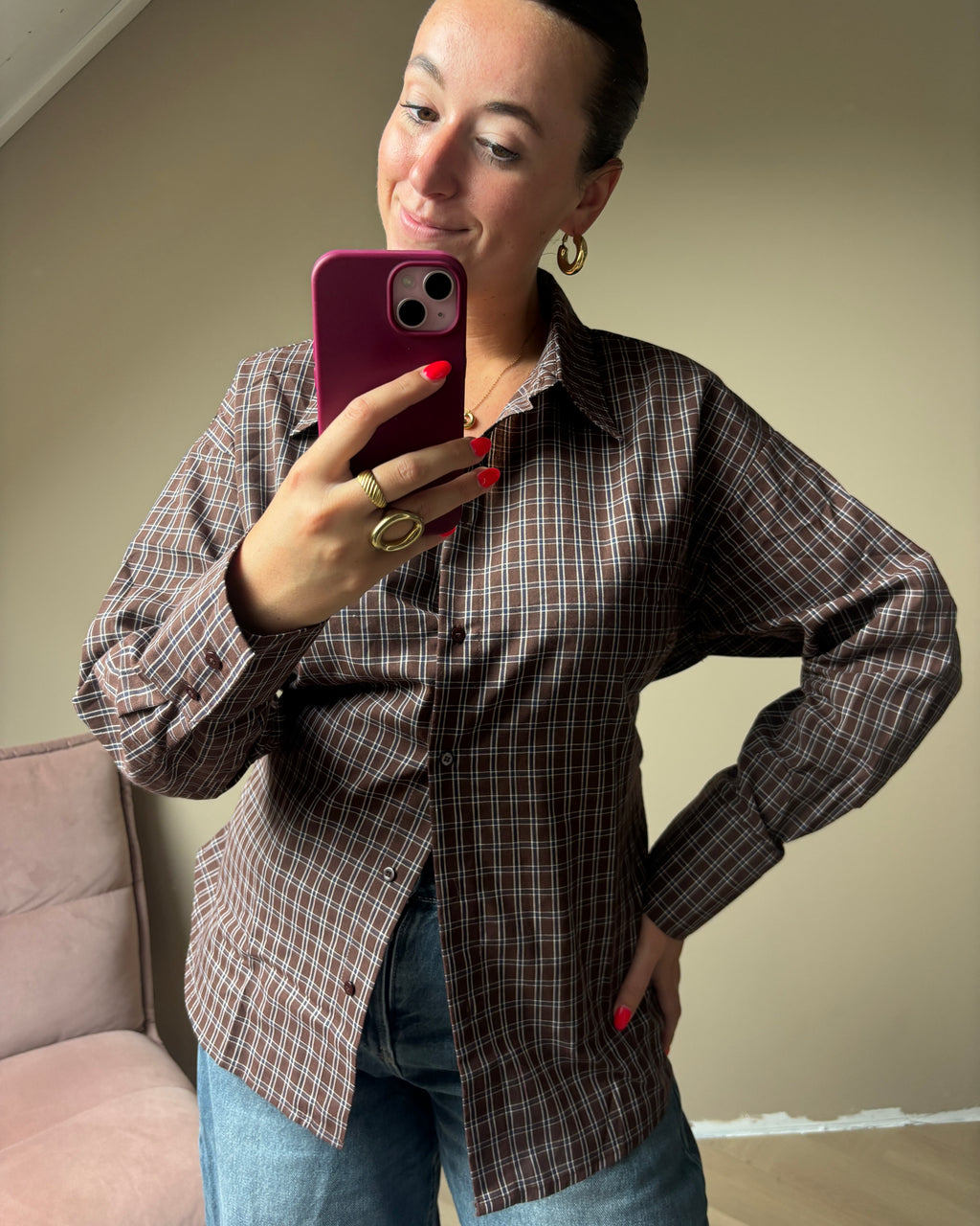 Ella blouse - Donkerbruin