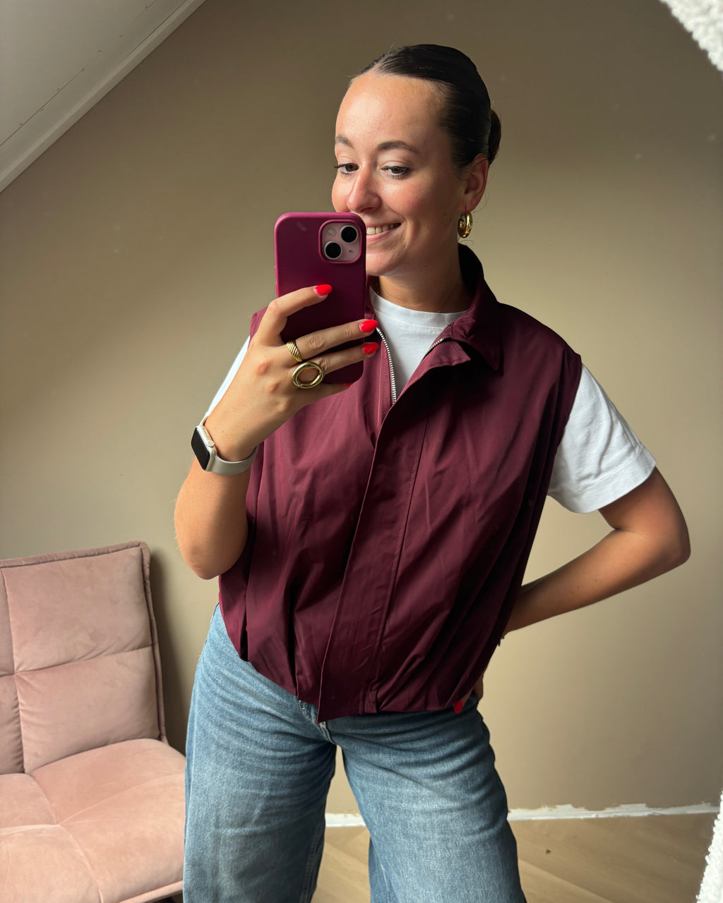 Romy gilet - Bordeaux