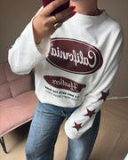 Tess sweater - offwhite/bruin