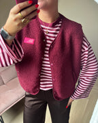 Teddy gilet - bordeaux