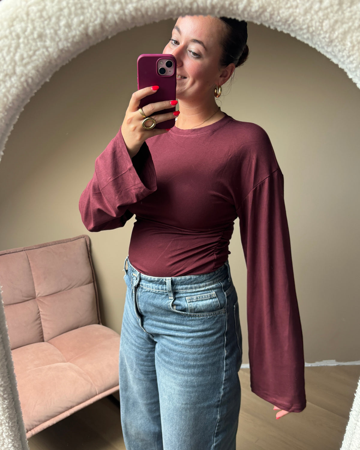 Liz top - bordeaux