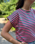 Yanna t-shirt - groen/roze