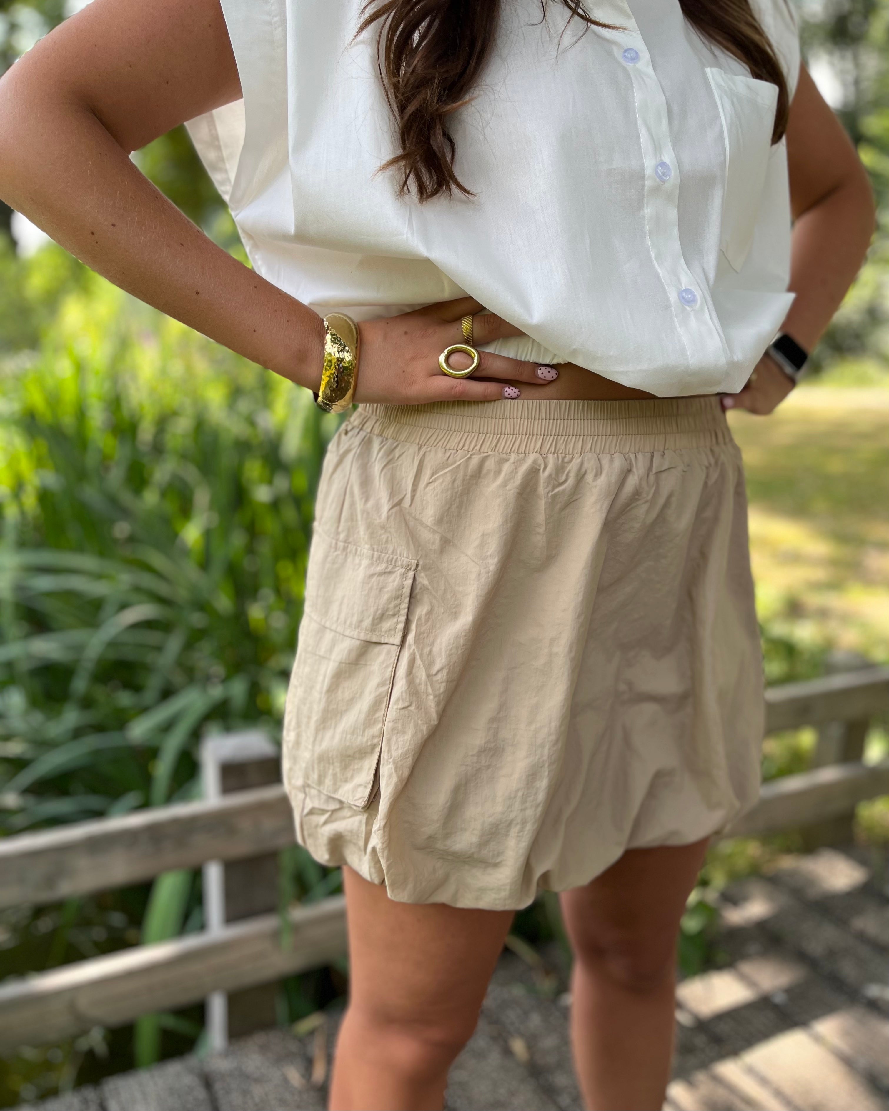 Roxy ballon skort - Camel