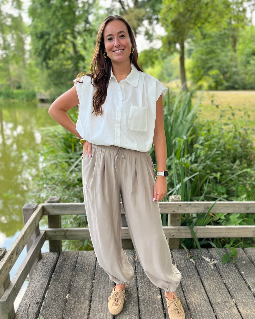 Sara ballonbroek - Taupe