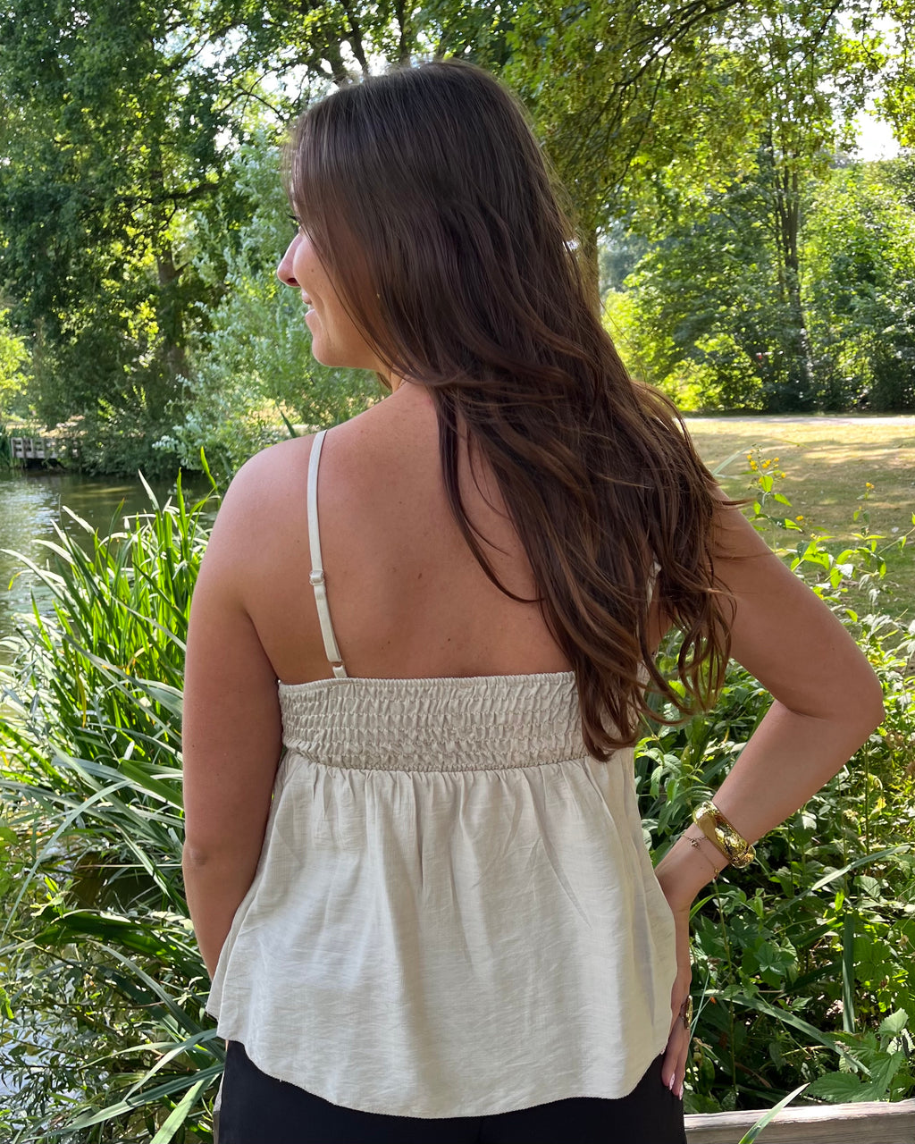Lisa top studs - Beige